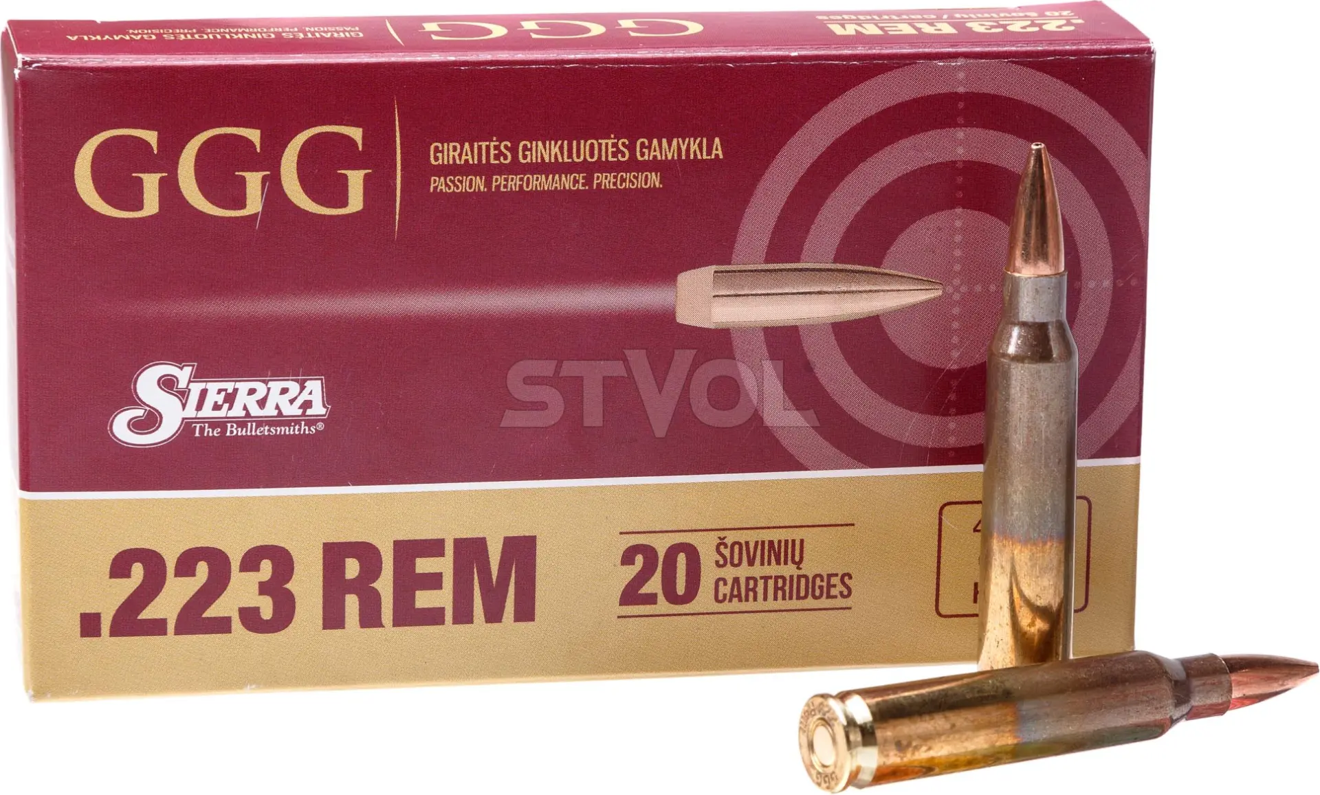 Патрон GGG k.223REM 62gr(4.47g) HPBT SERRA