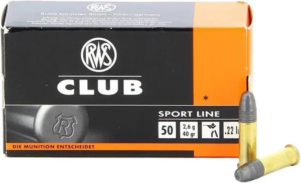 Патрон RUAG RWS Club 22LR, RN 40gr(2.6g)