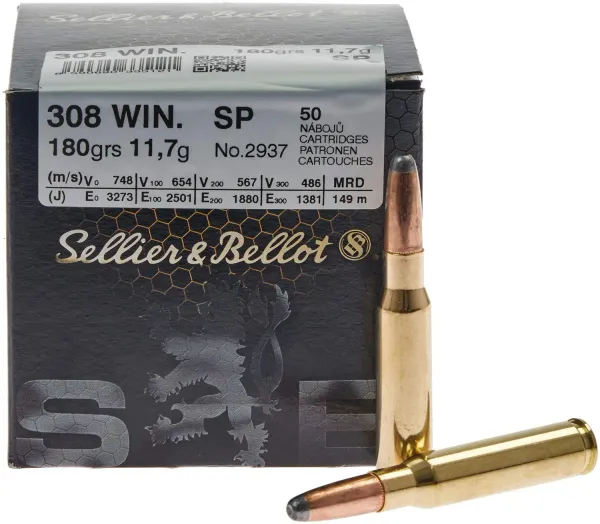 Патрон S&B SP .308WIN 180gr(11.7g)