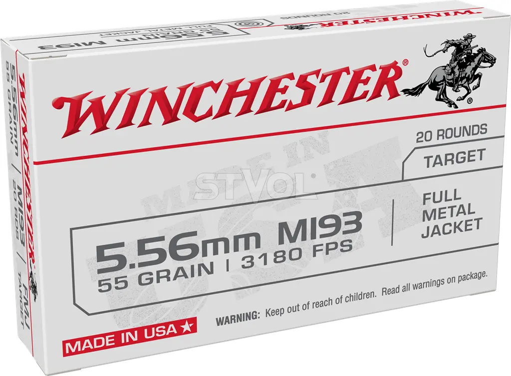 Патрон Winchester 223REM 55gr(3.56g) FMJ — фото 1
