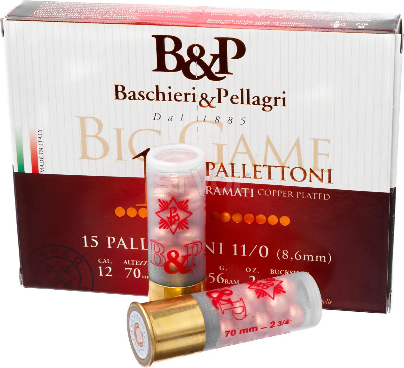 Картеч B&P BIG GAME PALLETTONI\BUCKSHOT (15P) к.12 №11\0 56 г — фото 1