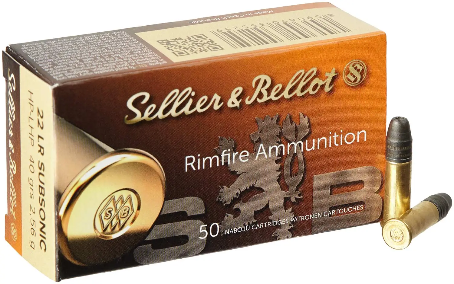 Патрон S&B Subsonic .22LR HP 40gr(2.6g) — фото 1