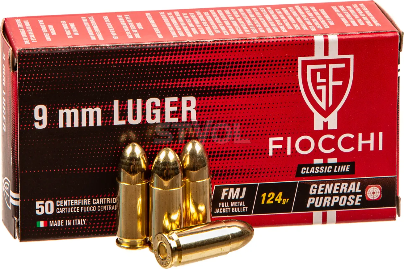 Патрон Fiocchi 9*19 Luger FMJ 124gr(8g) — фото 1