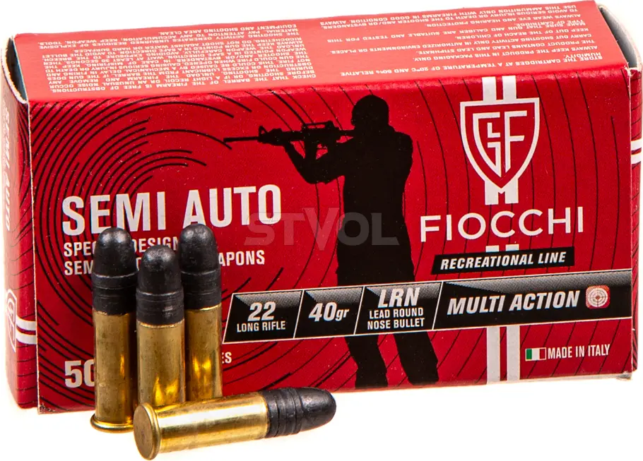 Патрон Fiocchi Semi Auto 22LR,LRN 40gr(2.59g) — фото 1