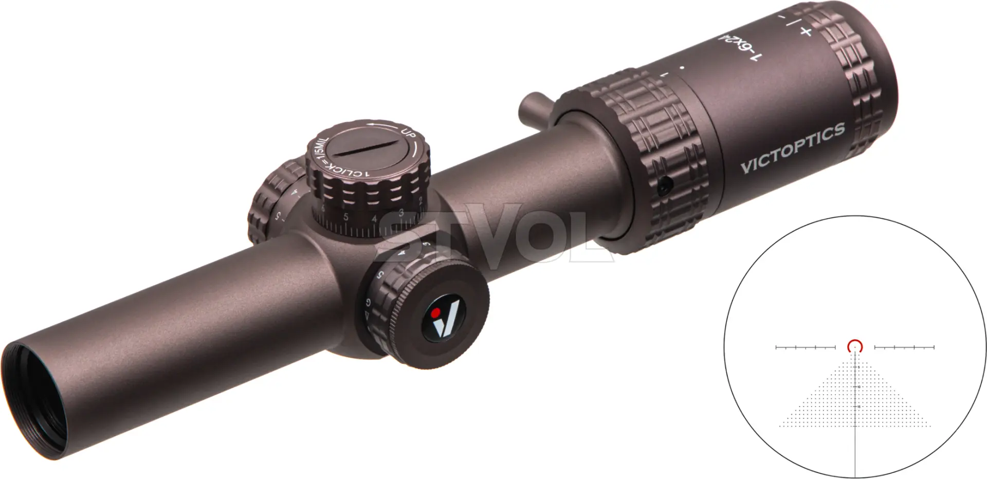 Приціл опт.Vector Optics S6 1,6*24(30mm) FDE — фото 1