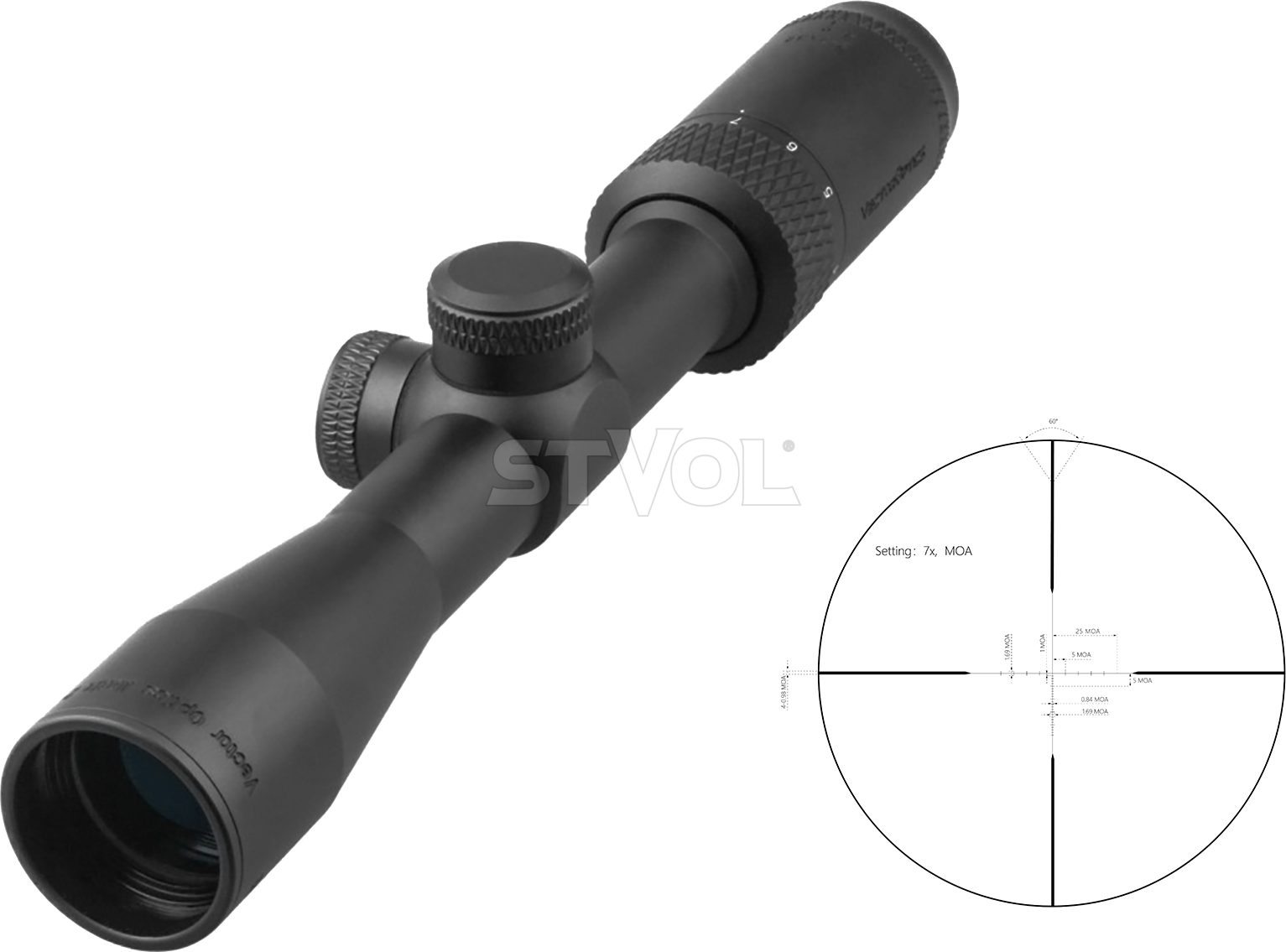 Приціл опт.Vector Optics Matiz 2-7*32(25.4mm) — фото 1