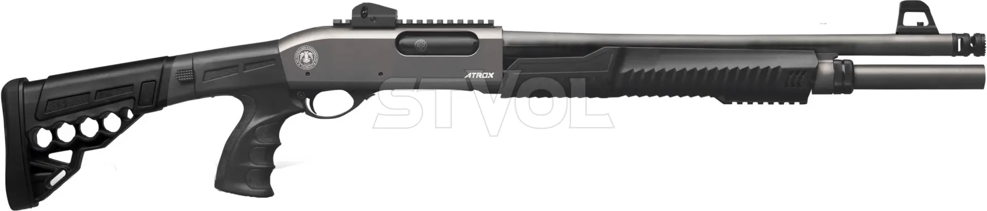 Рушн.ATROX Tact.Grey Telescop Stock 12\47 HUGLU 7+1