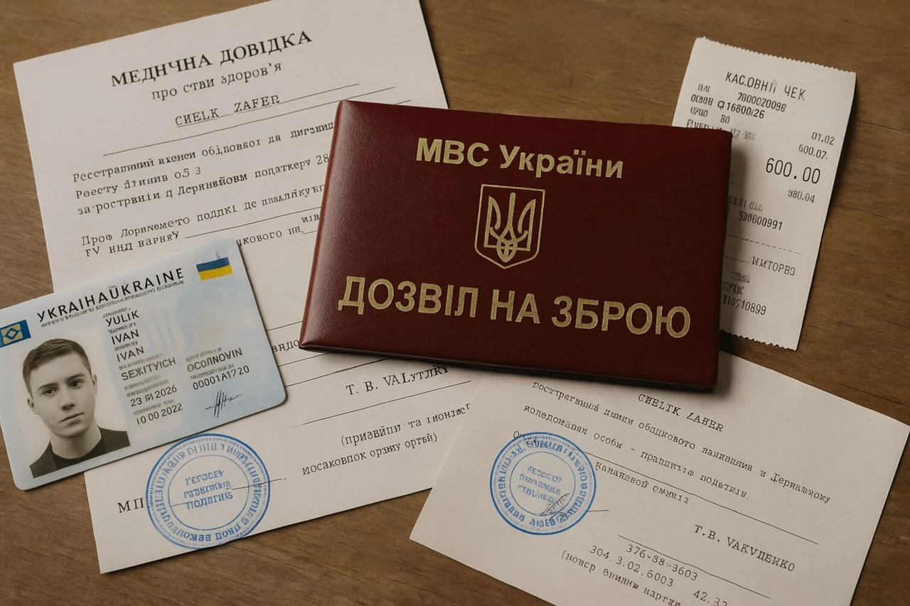 Який пакет документів потрібен для дозволу на зброю: цивільним і військовим