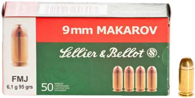 Патрон S&B FMJ 9mm Makarov(9*18) 6.1g FMG — фото 1