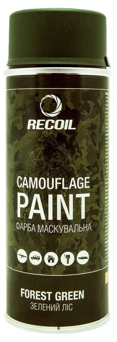 Фарба RecOil маскув.аероз.-коричн.зел.ліс 400мл — фото 1
