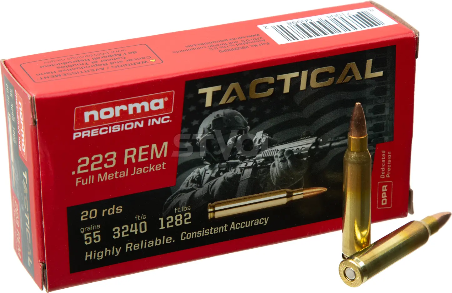 Патрон Norma Tactical 223Rem FMJ 55gr — фото 1
