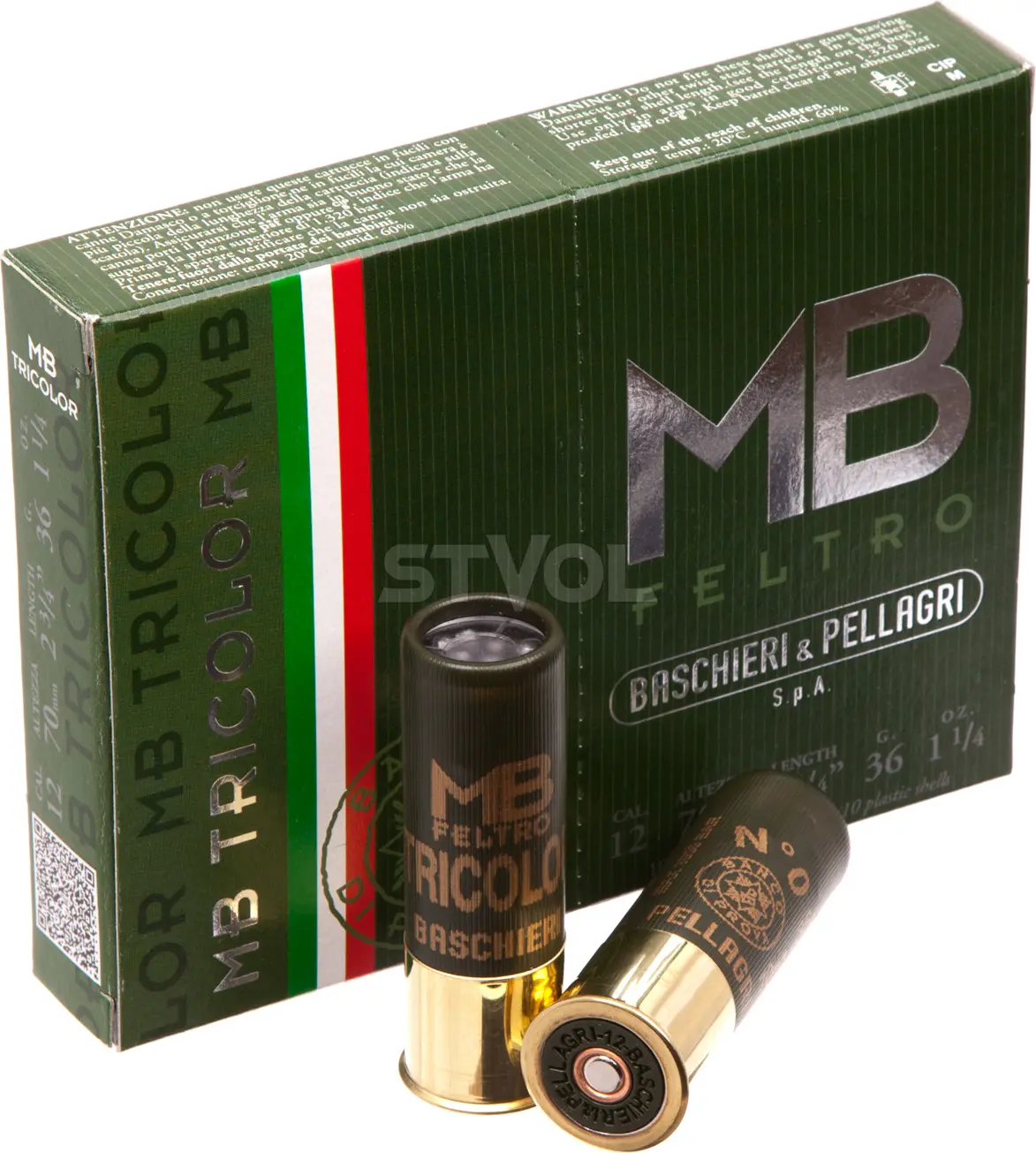 Набої мисл.B&P TRICOLOR(б\к,фетр.п.)к.12 №0 36г — фото 1