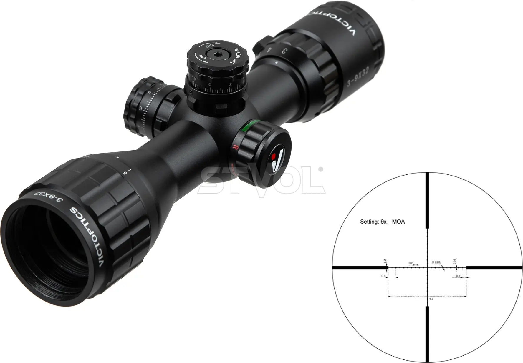 Приціл опт.Vector Optics С3 3-9*32(25,4мм) SFP