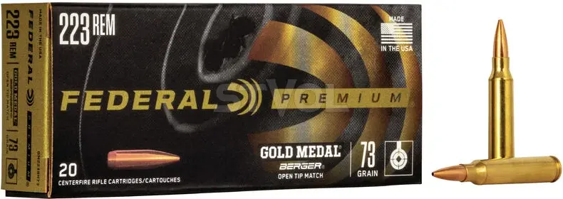 Патрон Federal Gold Medal,223REM,Berger BT Target,73gr(4.73g) — фото 1