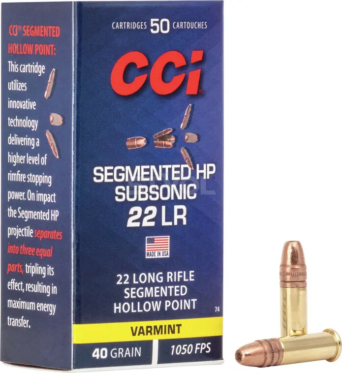 Патрон CCI 22LR Subsonic Segmented,CPSHP,40gr(2.6g) — фото 1